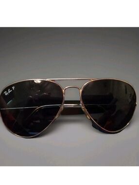 Ray-Ban Sunglasses RB3025 G-15 Aviator Classic Polished Gold Black Polarized RB